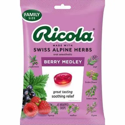 Swiss Alpine Herbs Berry Medley Wrapped Drop 45 ct