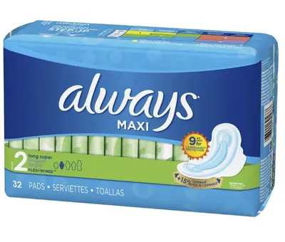 Maxi Long Super Pads with Wings 32 ct