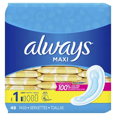 Regular Maxi Without Wings Pads 48 ct
