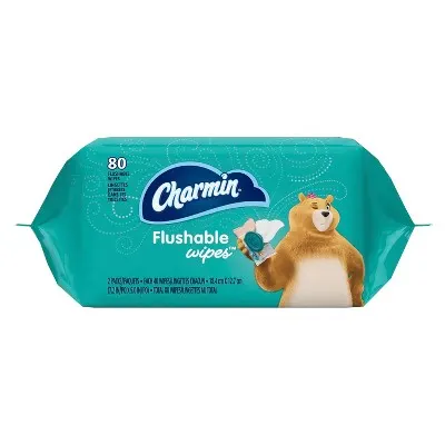 Shower Fresh Flushable Wipes 2 pk