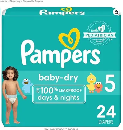 Baby Dry Diapers 24 ct