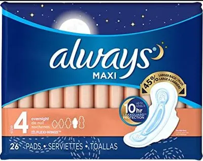 Maxi Overnight Flexi Wings Pads 26 ct