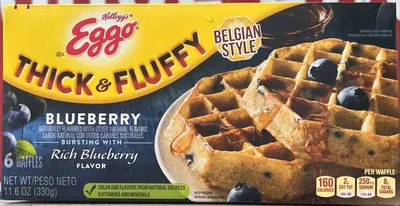 Eggo Thick & Fluffy Blueberry Cobbler Waffles 6 ct
