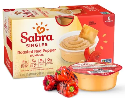 Sabra® Roasted Red Pepper Hummus Singles Dip 6-2 Oz. Cups
