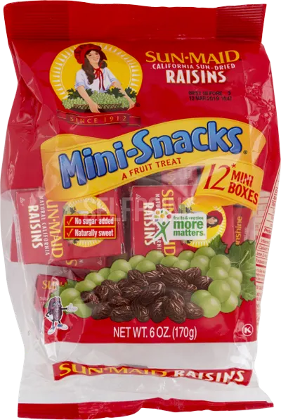 California Sun Dried Mini Snacks Raisins