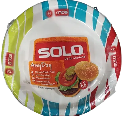 10 inch Heavy Duty Paper Plates 22 ct