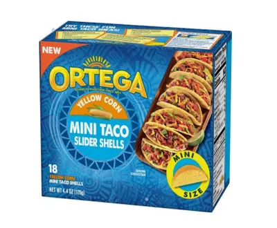 Yellow Corn Mini Taco Slider Shells 18Ct