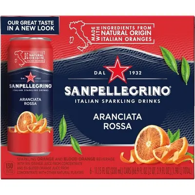 Aranciata Rossa Italian Sparkling Drinks 6 ct