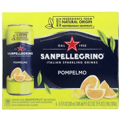 Pompelmo Italian Sparkling Grapefruit Drinks 6 ct