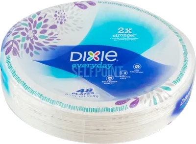 8 inch Soak Proof Everyday Plates 48 ct