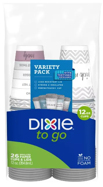 12oz Cups & Lids To Go