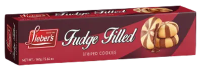 Fudge Filled Striped Cookies