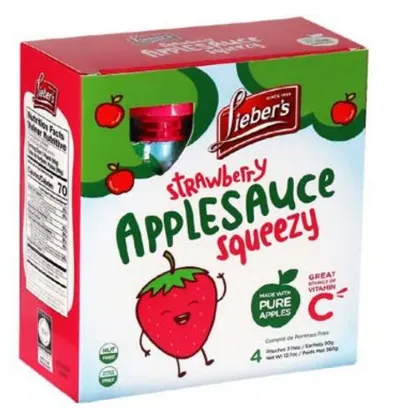 Squeezy Stawberry Applesauce 4 pk
