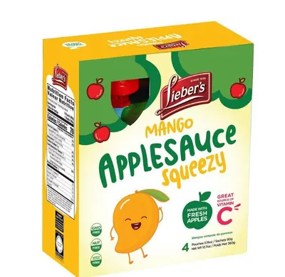 Mango Applesauce Squeezy Pouches 4 ct