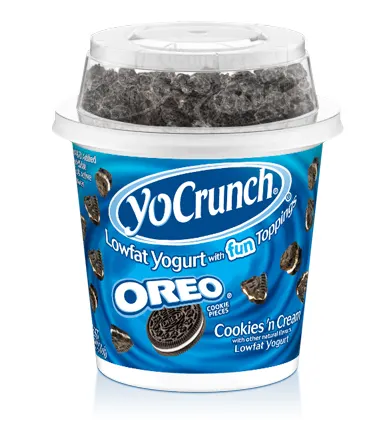 Yogurt with Cookies 'n Cream Toppings