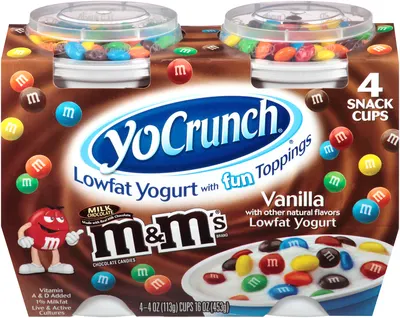 Vanilla Flavor Low Fat Yogurt 4 ct