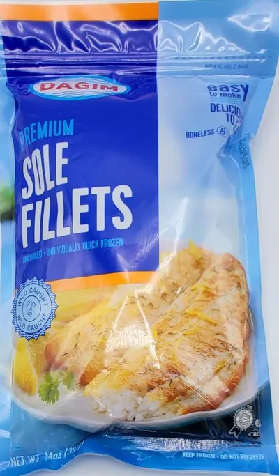 Frozen Sole Fillet Bag