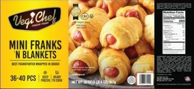 Mini Beef Franks In Blanks 40Pc