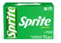 Lemon Lime Flavored Soda Slim Cans 8 ct