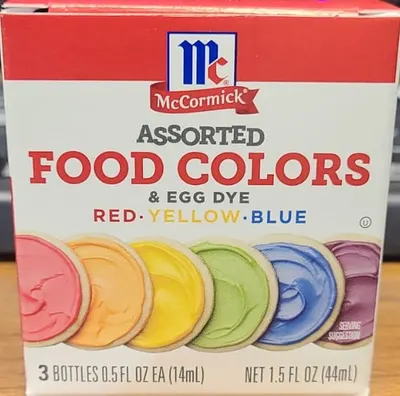Assorted Food Colors & Egg Dye Bottles 3 ct