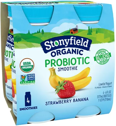 Organic Probiotic Strawberry Banana Smoothie