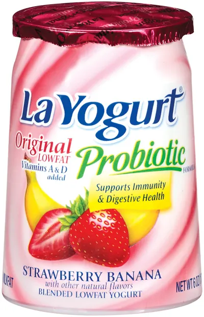 Probiotic Low Fat Strawberry Banana Yogurt