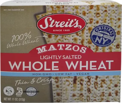 Lightly Salted Whole Wheat Matzos