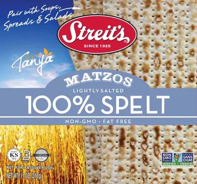 100% Spelt Lightly Salted Matzoh