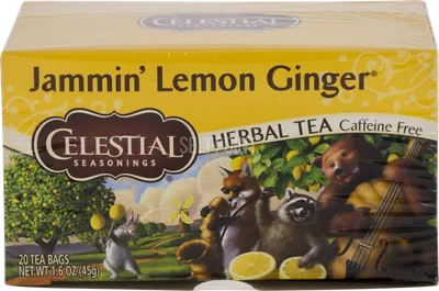 Jammin' Lemon Ginger Herbal Tea Bags 20 ct