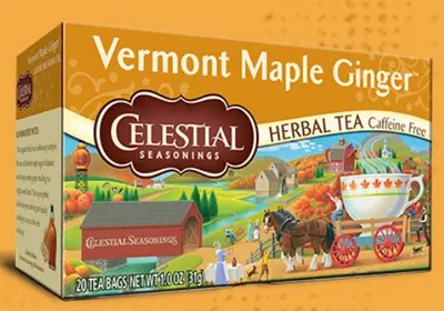 Vermont Maple Ginger Flavored Herbal Tea 20 ct