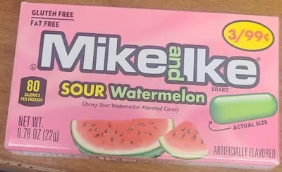 Sour Watermelon Flavored Chewy Candy