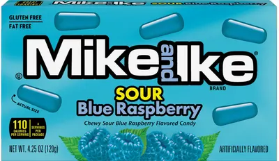 Chewy Sour Blue Raspberry Flavored Candy