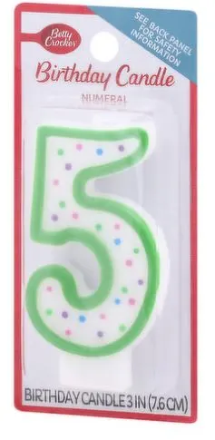 Numeral Birthday Candles No.5
