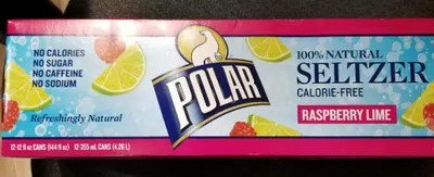 100% Natural Seltzer Raspberry Lime 12 pk
