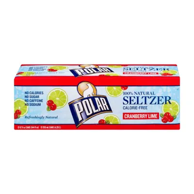 Calorie-free Cranberry Lime Seltzer 12 pk
