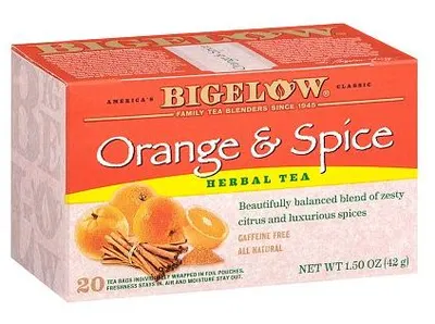 Orange & Spice Flavored Herbal Tea Bags 20 ct