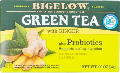 Green Tea with Ginger + Probiotics 18 ct