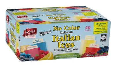 Italian Ices Berry & Cherry Mix No Color Freeze Pops