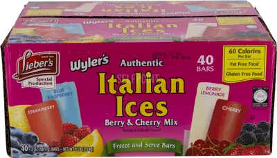 Italian Ices Berry & Cherry Mix Freeze Pops