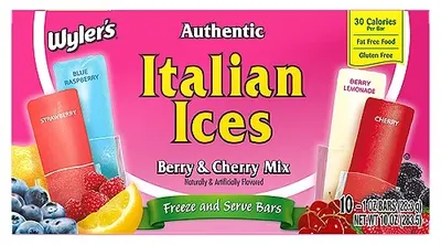 Italian Ices Berry & Cherry Mix Bars 10 ct
