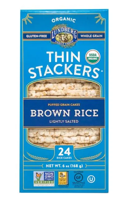 Puffed Grain Brown Rice Lightly Salted Cakes