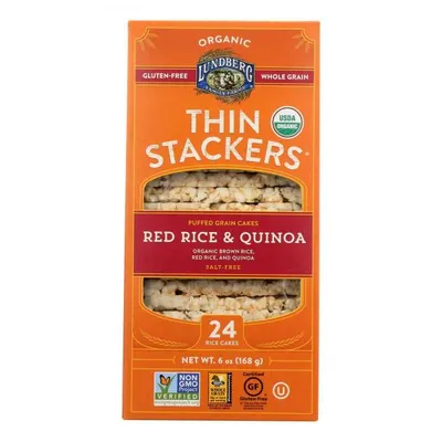 Thin Stackers Puffed Grain Cakes Red Rice & Quinoa