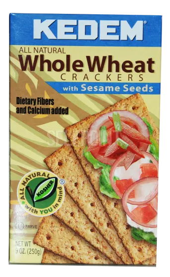 Whole Wheat Crackers with Sesame Seeds