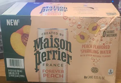 Forever Peach Flavored Sparkling Water 8 ct