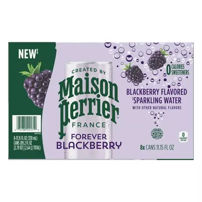 Forever Blackberry Flavored Sparkling Water 8 ct