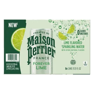 Lime Flavored Sparkling Water Cans 8 ct