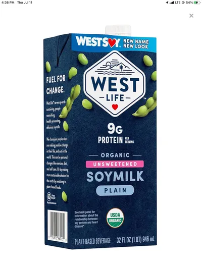 Organic Unsweetened Plain Soymilk