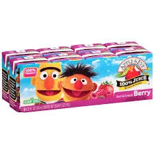 No Sugar Added Bert & Ernie's Berry 100% Juice 8 ct