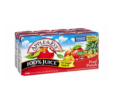 No Sugar Added Fruit Punch 100% Juice 8 ct