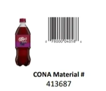 Blackberry Flavored Soda Bottle